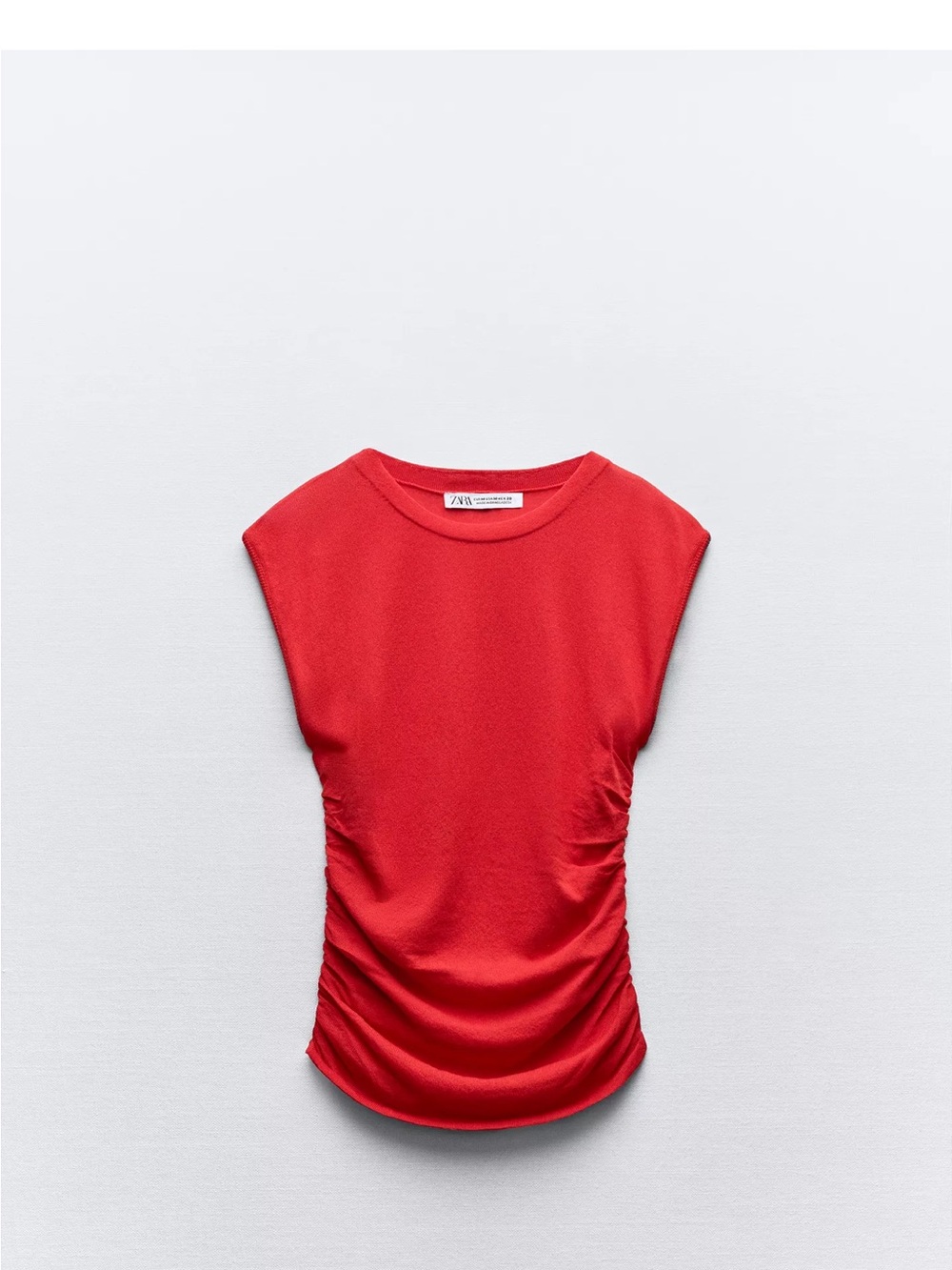 Zara Red Ruched Tank Top